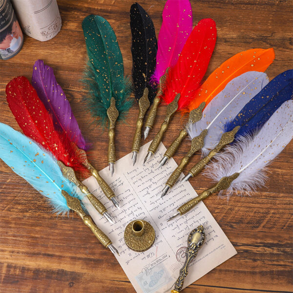 Wholesale Metal Feather Ink Pens