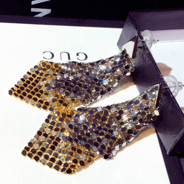 Wholesale Long Sequin Tassel Copper Earrings