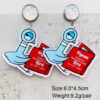 Wholesale Cartoon Animal Earrings Dragonfly Red Dog Elephant Reading Acrylic Earrings