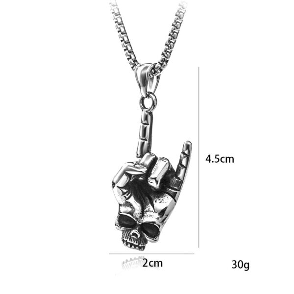 Wholesale Alloy Rock Love You Gesture Men's Pendant Necklace