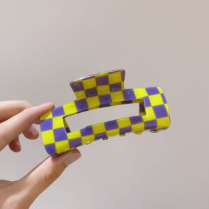 Purple yellow grid [about 8CM]]