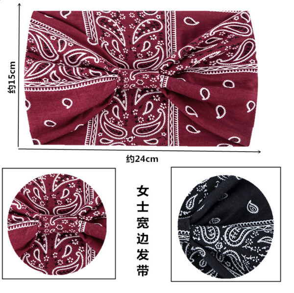 Wholesale Bohemian Print Solid Color Fabric Headband