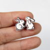 Wholesale Jewelry Easter Bunny Carrot Wooden Earrings