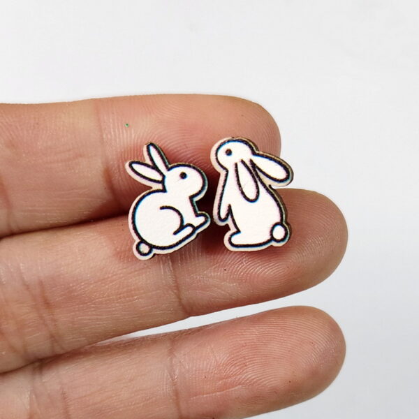 Wholesale Jewelry Easter Bunny Carrot Wooden Earrings