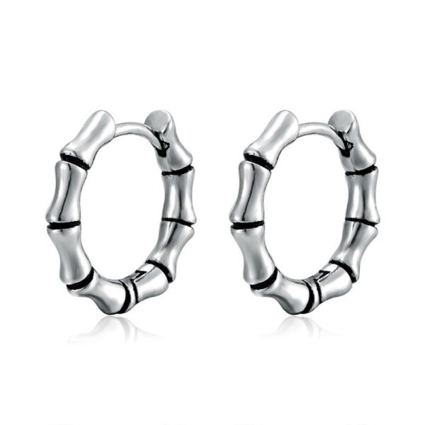 Wholesale Metallic Bamboo Stainless Steel Earrings