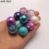O1CN01OEv4g81QEr9M9CBQU_2201245431945-0-cib-1 Wholesale 50pcs/pack Ocean Wind Mermaid Color 20MM Acrylic Beads Bubblegum Beads