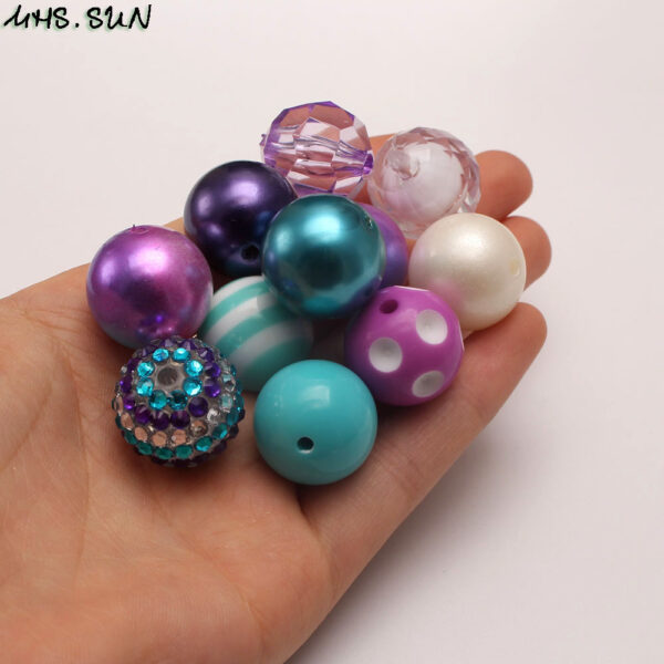 O1CN01OEv4g81QEr9M9CBQU_2201245431945-0-cib-1 Wholesale 50pcs/pack Ocean Wind Mermaid Color 20MM Acrylic Beads Bubblegum Beads