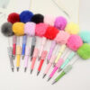 O1CN01OFXNo31dthd5GEQHe_2216028933794-0-cib-1 Wholesale Beadable Pens Sugar Rhinestone Leopard Print Pom Pom Pen Fluffy Pens