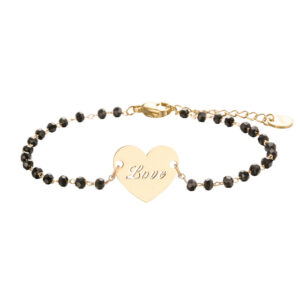 Hollow peach heart (gold)