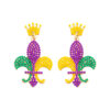 Wholesale Handmade Rice Ball Carnival  Mardi Gras Earrings