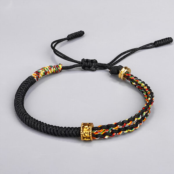 Wholesale Tibetan Hand-woven Diamond Knot Copper Beads Red Rope Bracelet