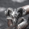 O1CN01OIttmd1ql52ic9sNS__3024325535-0-cib Wholesale Alloy Retro Punk Skull Horn Ring