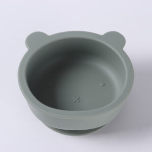 Olive green (bear silicone bowl)