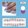 Wholesale Crape Myrtle Catkins Lake Blue French Bevel Nail Stickers