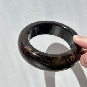 Dark coffee white floating flowers