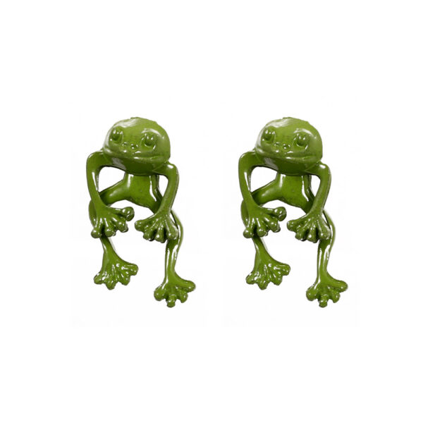 Wholesale Simple Metal Frog Alloy Earrings