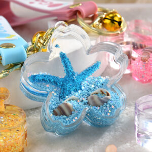 O1CN01OLfWH21JLzz2uKIgw__2200601031013-0-cib Wholesale Acrylic Quicksand Cherry Blossom Creative Key Chain