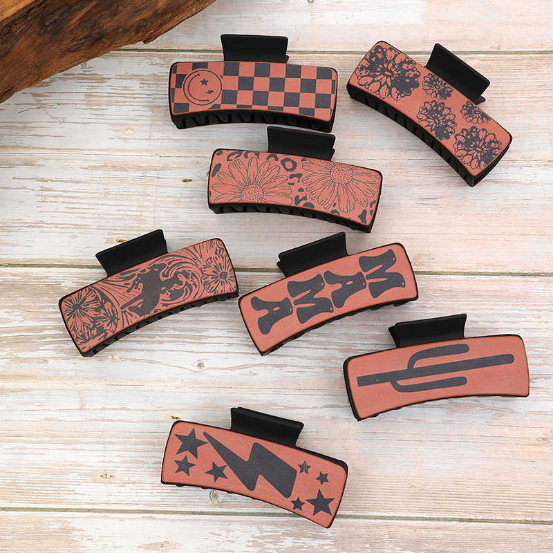 Wholesale Western cowboy style suower letter design clip