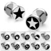 Wholesale Titanium Steel Barbell Fashion Dumbbell Black Street Earrings