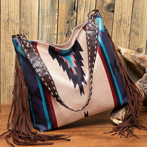 O1CN01OOS0Fl1bYyIdbtkih_2209154643478-0-cib Wholesale Cotton Linen Aztec Pattern Hand Woven Tassel Shoulder Bag