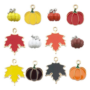 Mix 24 Maple Leaf Pumpkins -12 2 each -40g-SN279 / Drip Easter Series