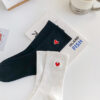 Wholesale Valentine's Day Embroidered Love Pure Cotton Casual Socks