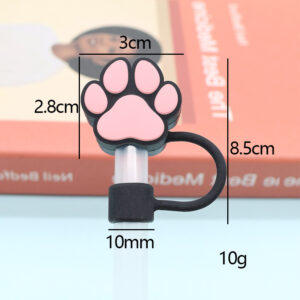 Silicone black powder cat claw 10mm / Bagged without straw