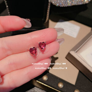 MINI Red love ear studs