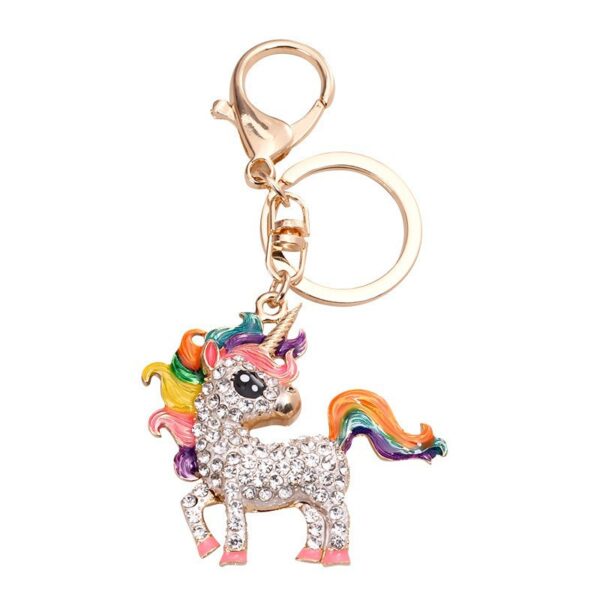 O1CN01OTWcua1VbMffky1e9_2146522671-0-cib Wholesale Zinc Alloy Diamond Studded Unicorn Keychain