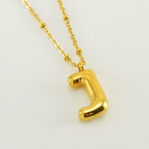 Gold letter J (with chain)