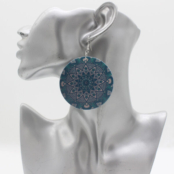 Wholesale National Style Round Wood Earrings