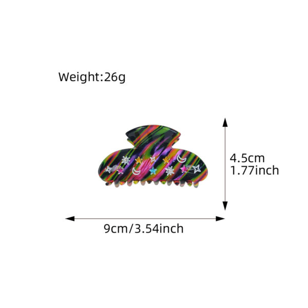 Wholesale Acrylic Diamond Studded Star Moon Valentine's Day Hair Clips