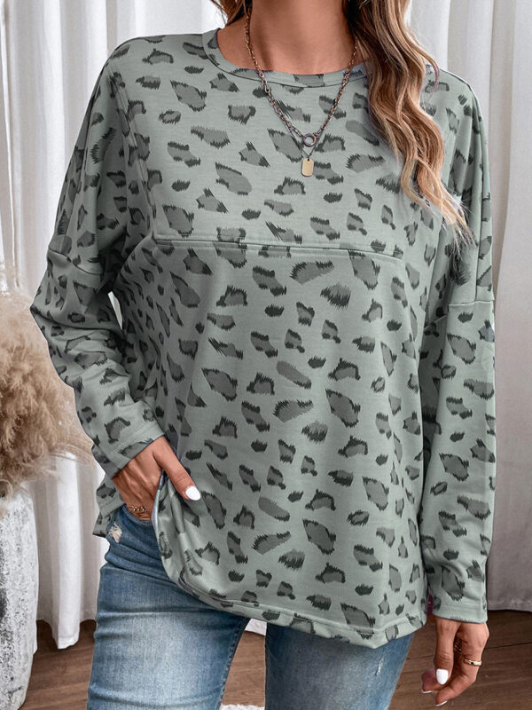 O1CN01OVVDdK1gO31j1BmZW_945474131-0-cib Wholesale 2023 Autumn New Casual Round Neck Leopard Print Sweatshirt Women's Loose Long Sleeve Pullover
