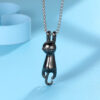 Wholesale Titanium Steel Kitten Necklace