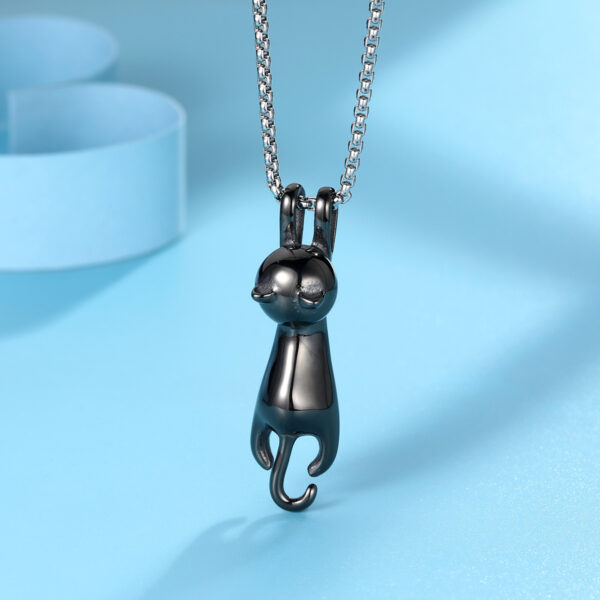 Wholesale Titanium Steel Kitten Necklace