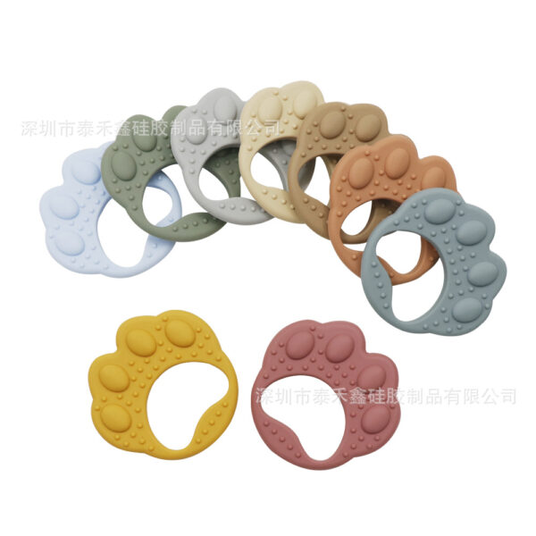 O1CN01OVwNjU1aO9RBmzOnC_2206769253319-0-cib Wholesale Baby Food Grade Boilable Bear Paw Silicone Teether