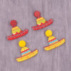 Wholesale Mexican Sombrero Rainbow Color Acrylic Earrings