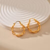 Wholesale Brass Plated 18K Real Gold Earrings