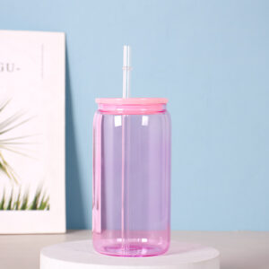 16OZ Single Layer Plastic Cover Pink / 401-500ml