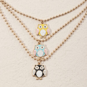 O1CN01OY3qU81dXFy1JaWru__1881773745-0-cib Wholesale Color Drip Owl Alloy Necklaces