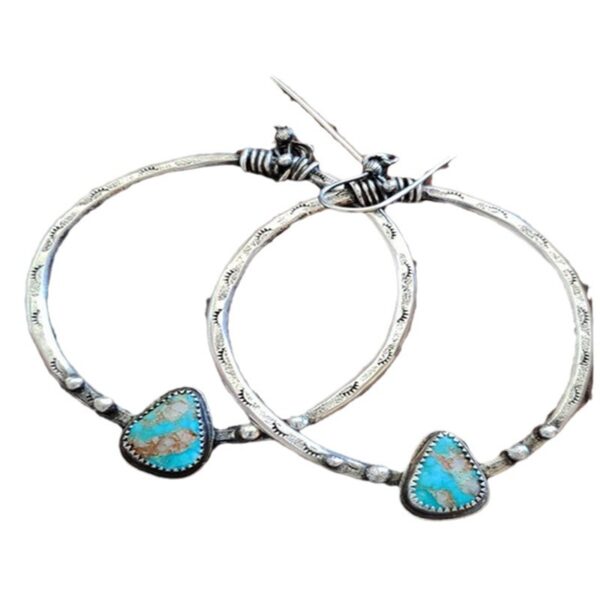 O1CN01OY60u6294vO3NlyFg_3175378015-0-cib Wholesale Turquoise eyelash manual big circle alloy Earrings