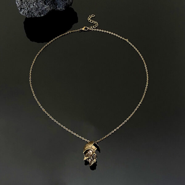 Wholesale Alloy Gothic Half Face Skull Necklace
