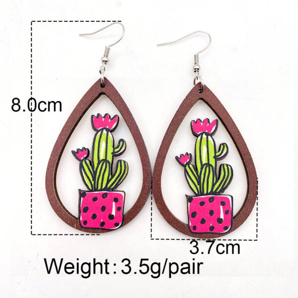 O1CN01OZJfx126rWSvamQxE_2209785017715-0-cib Wholesale Hollow Cactus Wooden Elk Mushroom Print Earrings
