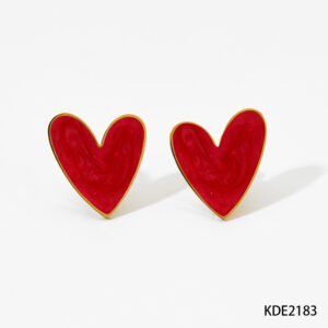 Red earrings KDE2183