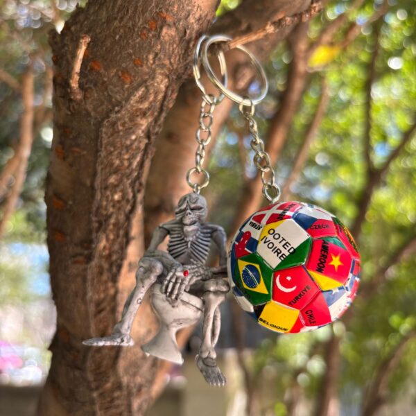 Wholesale Soccer Country Flag PVC Keychains