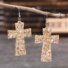 O1CN01OcQudk1qyMXV612OX_2206372095564-0-cib Wholesale Sequin Cross Leather Earrings