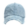 Wholesale Ripped Fashionable Washed Cotton Ripped Denim Simple Light Plate Hat