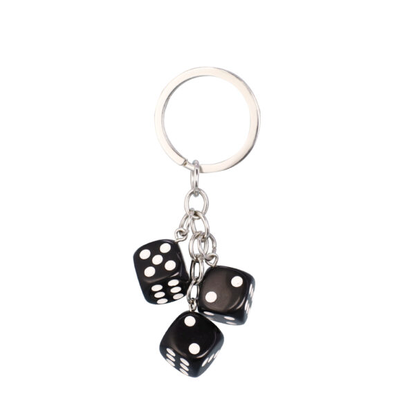 Wholesale Resin Dice Shape Keychain