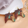 Wholesale American Texas Western Style Retro Colorful Double-sided Wooden Earrings
