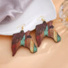 Wholesale American Texas Western Style Retro Colorful Double-sided Wooden Earrings